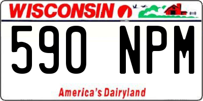 WI license plate 590NPM