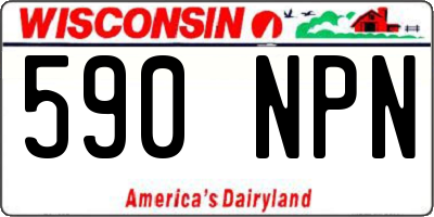 WI license plate 590NPN