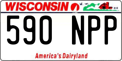 WI license plate 590NPP