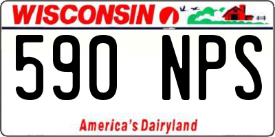 WI license plate 590NPS