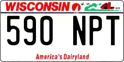 WI license plate 590NPT