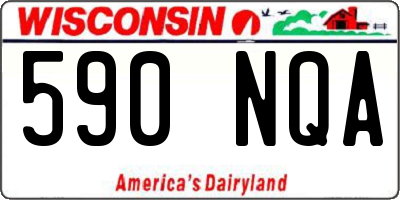 WI license plate 590NQA