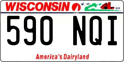 WI license plate 590NQI
