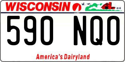 WI license plate 590NQO