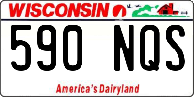 WI license plate 590NQS