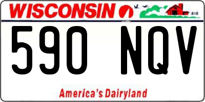 WI license plate 590NQV