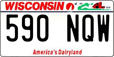 WI license plate 590NQW