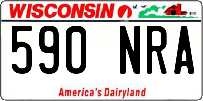 WI license plate 590NRA