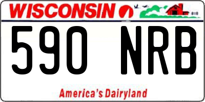 WI license plate 590NRB