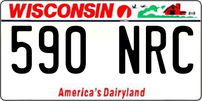 WI license plate 590NRC