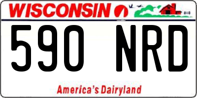 WI license plate 590NRD
