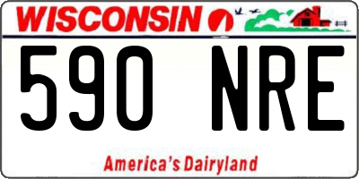 WI license plate 590NRE
