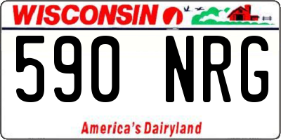 WI license plate 590NRG