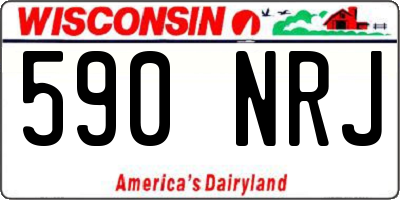 WI license plate 590NRJ