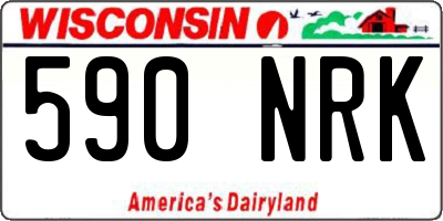 WI license plate 590NRK