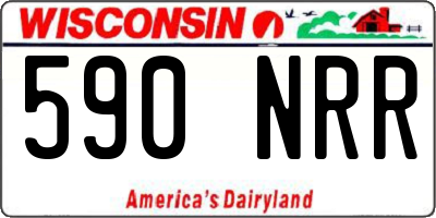 WI license plate 590NRR