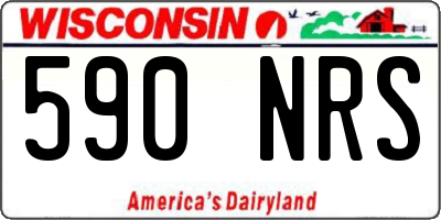 WI license plate 590NRS