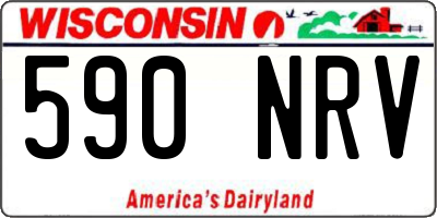 WI license plate 590NRV