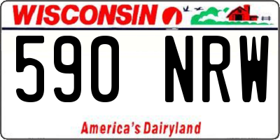 WI license plate 590NRW