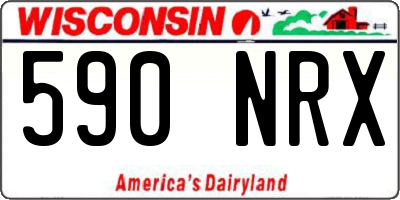 WI license plate 590NRX