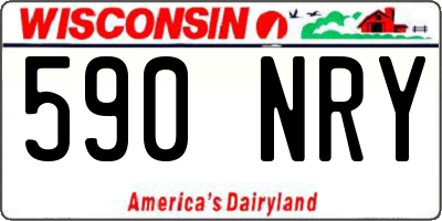 WI license plate 590NRY