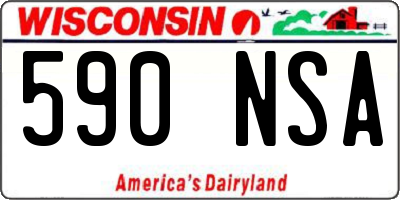 WI license plate 590NSA