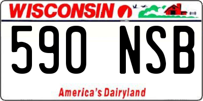 WI license plate 590NSB