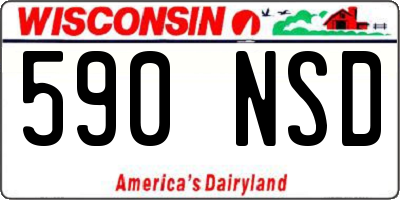 WI license plate 590NSD