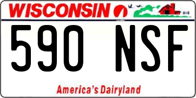 WI license plate 590NSF