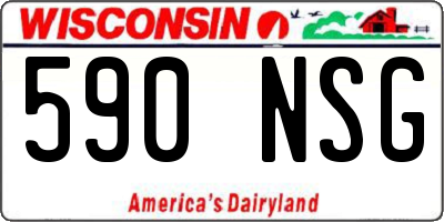 WI license plate 590NSG