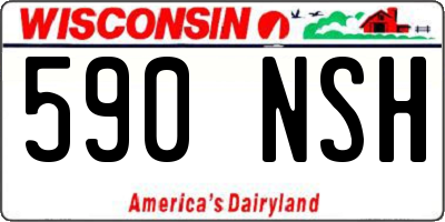 WI license plate 590NSH