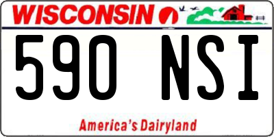WI license plate 590NSI