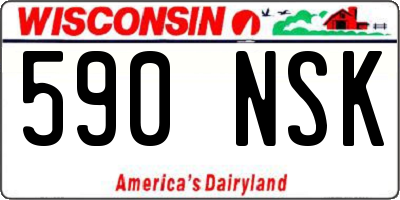 WI license plate 590NSK