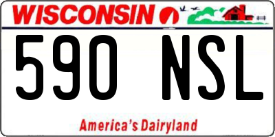 WI license plate 590NSL