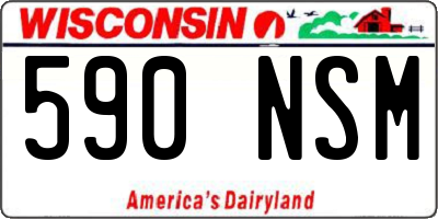 WI license plate 590NSM