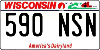 WI license plate 590NSN