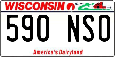 WI license plate 590NSO