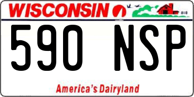 WI license plate 590NSP