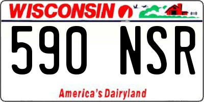 WI license plate 590NSR