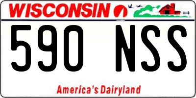 WI license plate 590NSS