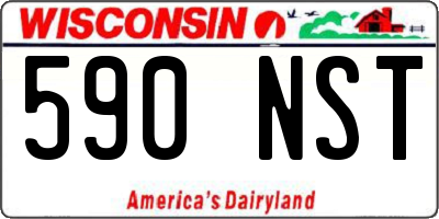 WI license plate 590NST