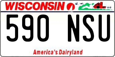 WI license plate 590NSU