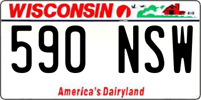 WI license plate 590NSW