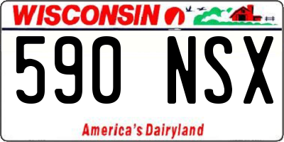 WI license plate 590NSX