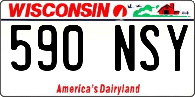 WI license plate 590NSY