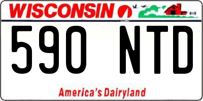 WI license plate 590NTD