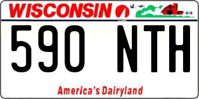 WI license plate 590NTH