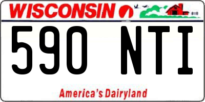 WI license plate 590NTI