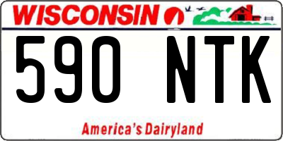 WI license plate 590NTK