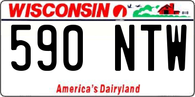 WI license plate 590NTW